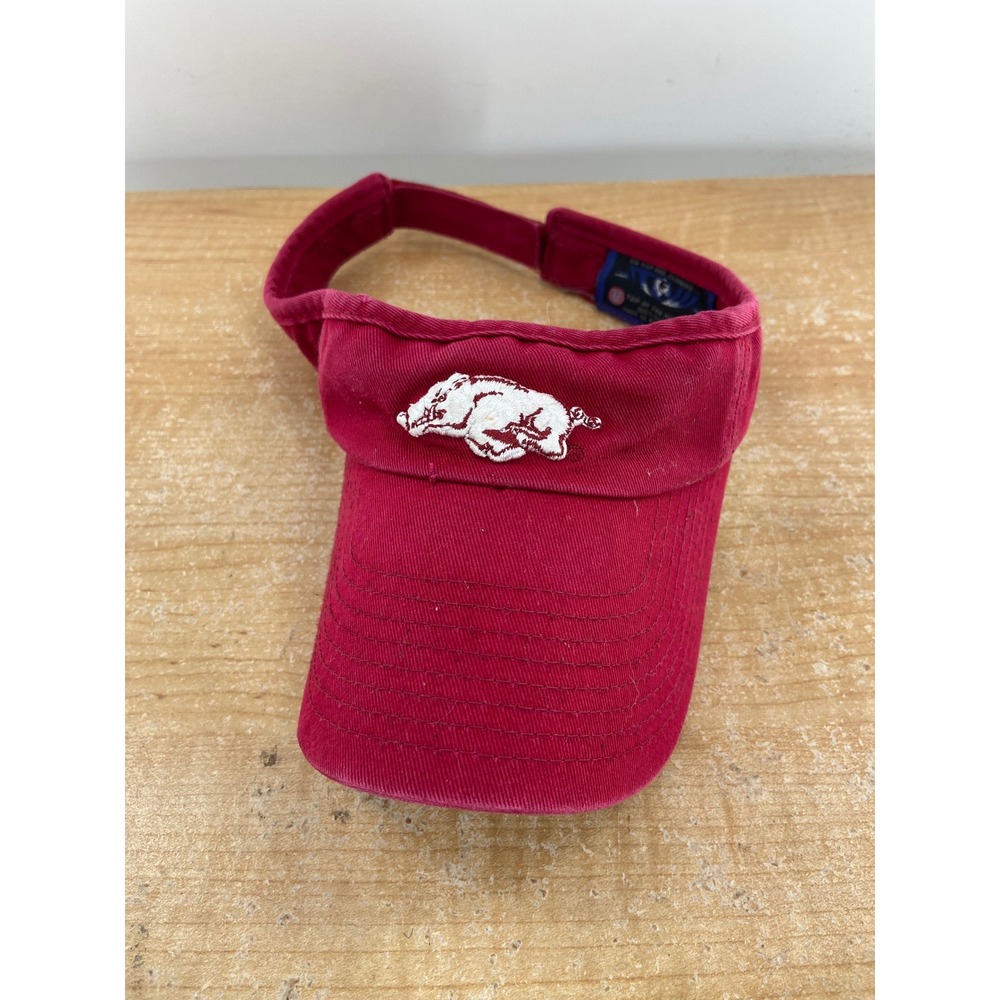 Top of the World Arkansas Razorbacks Visor Mens Red Adjustable Hogs Hat NCAA
